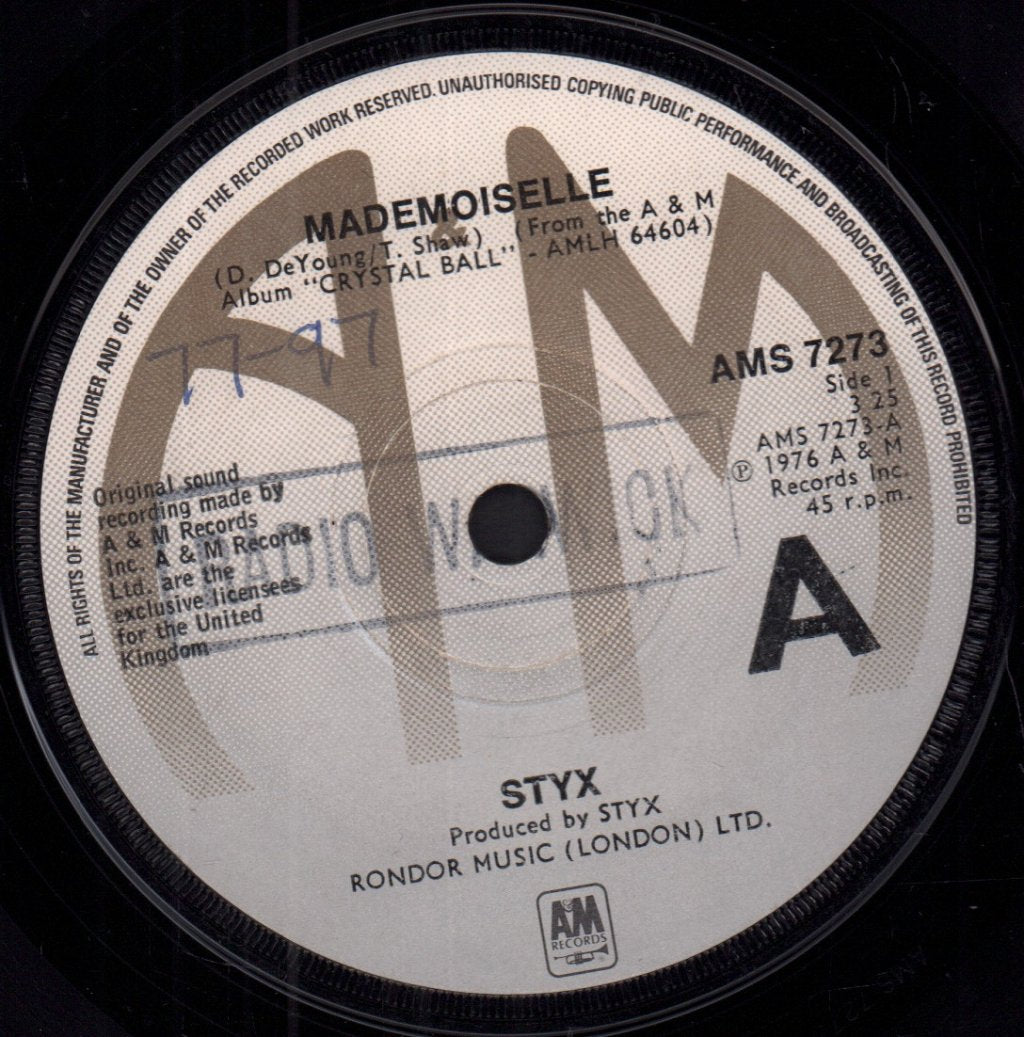 Styx - Mademoiselle - 7 Inch