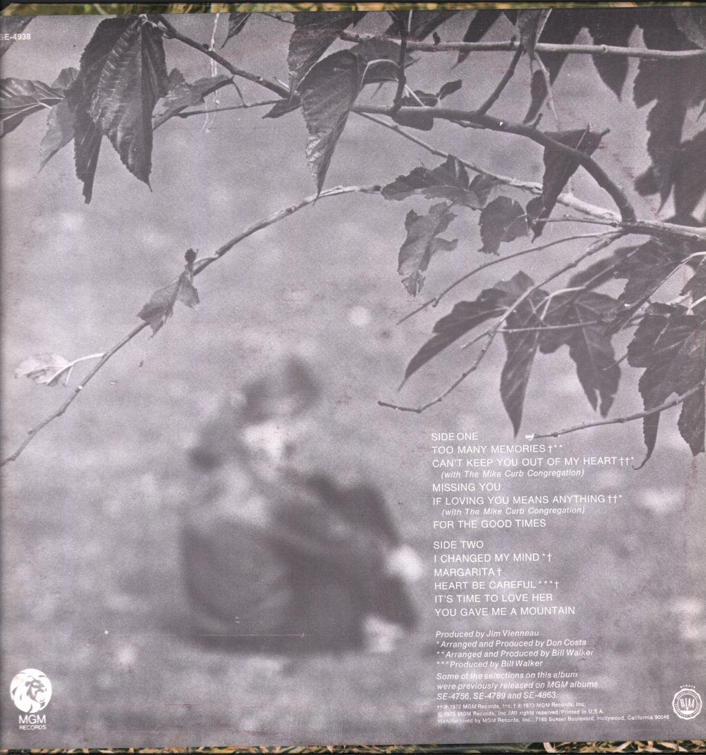 Billy Walker - Too Many Memories - Lp