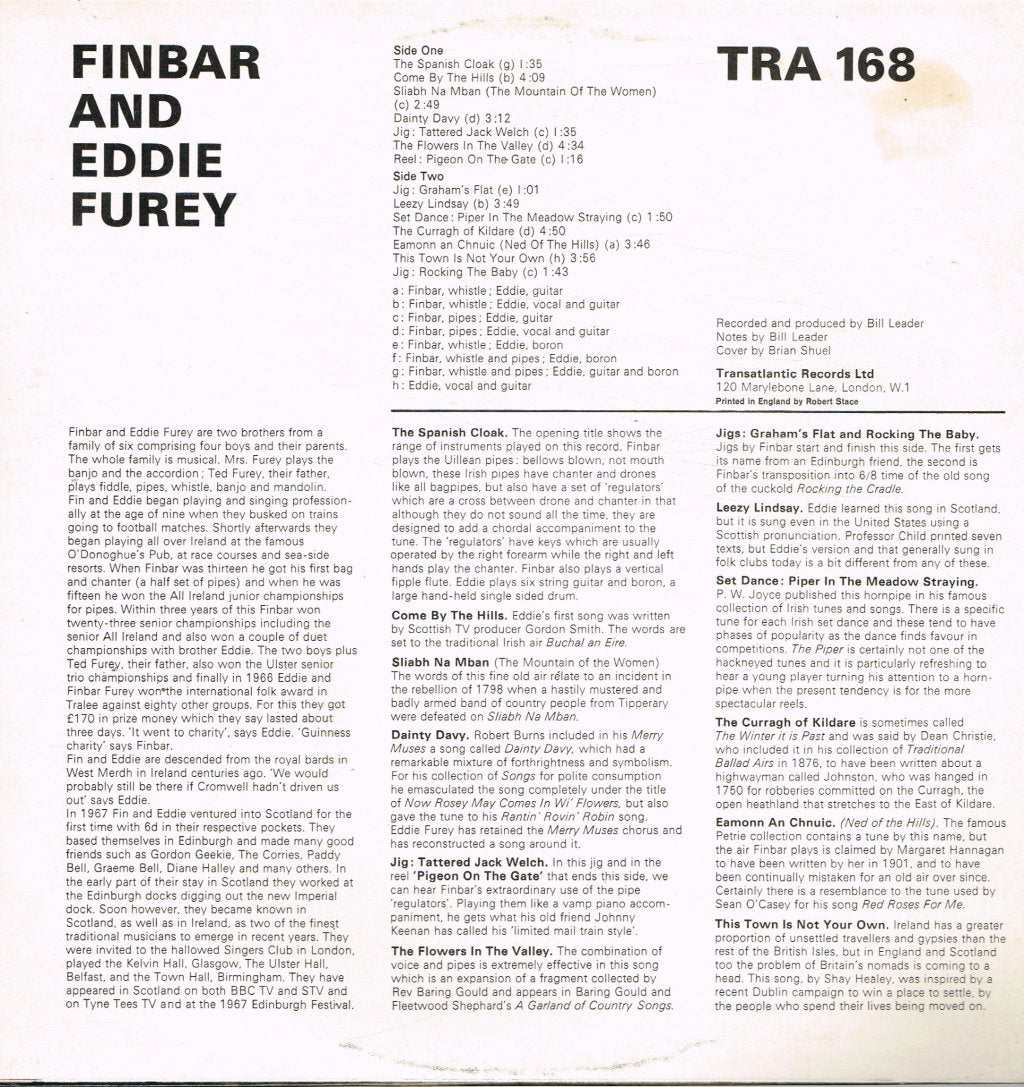 Finbar And Eddie Furey - Finbar And Eddie Furey - Lp