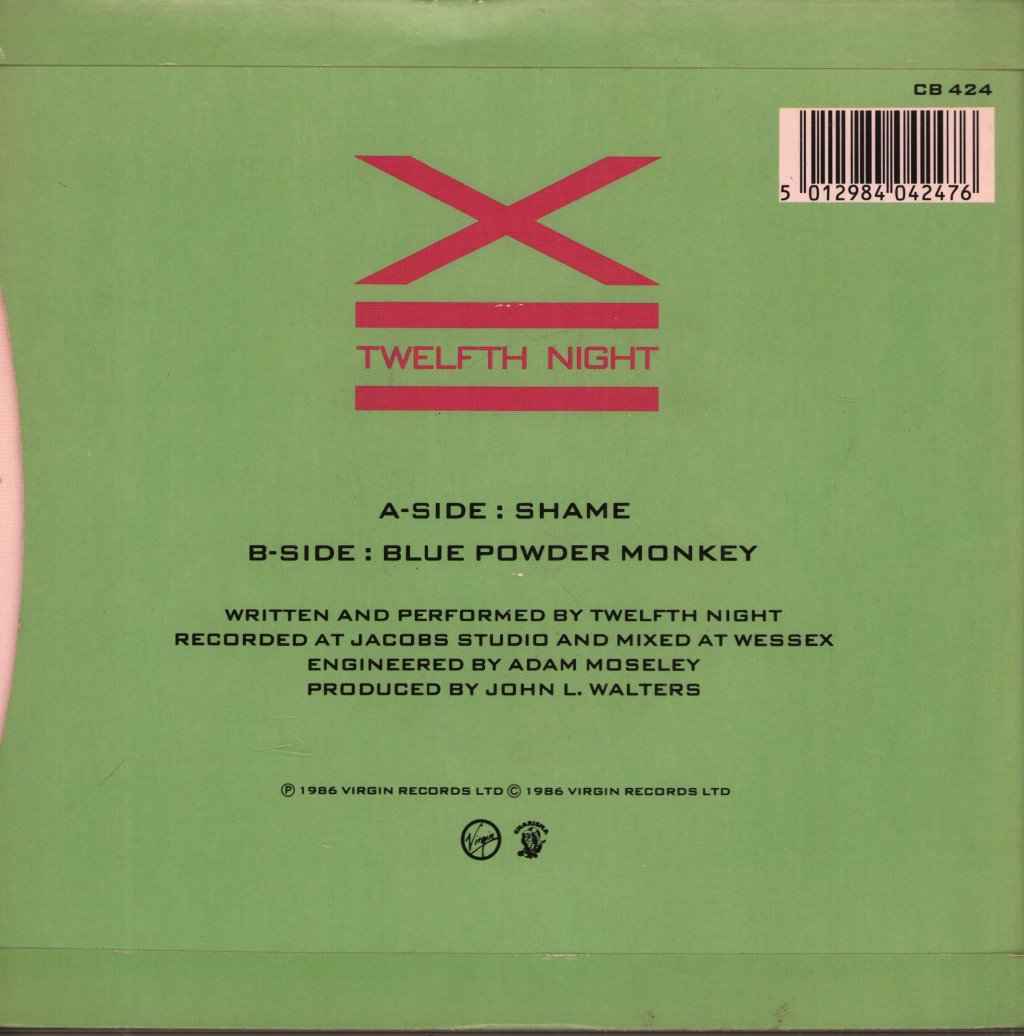 Twelfth Night - Shame - 7 Inch