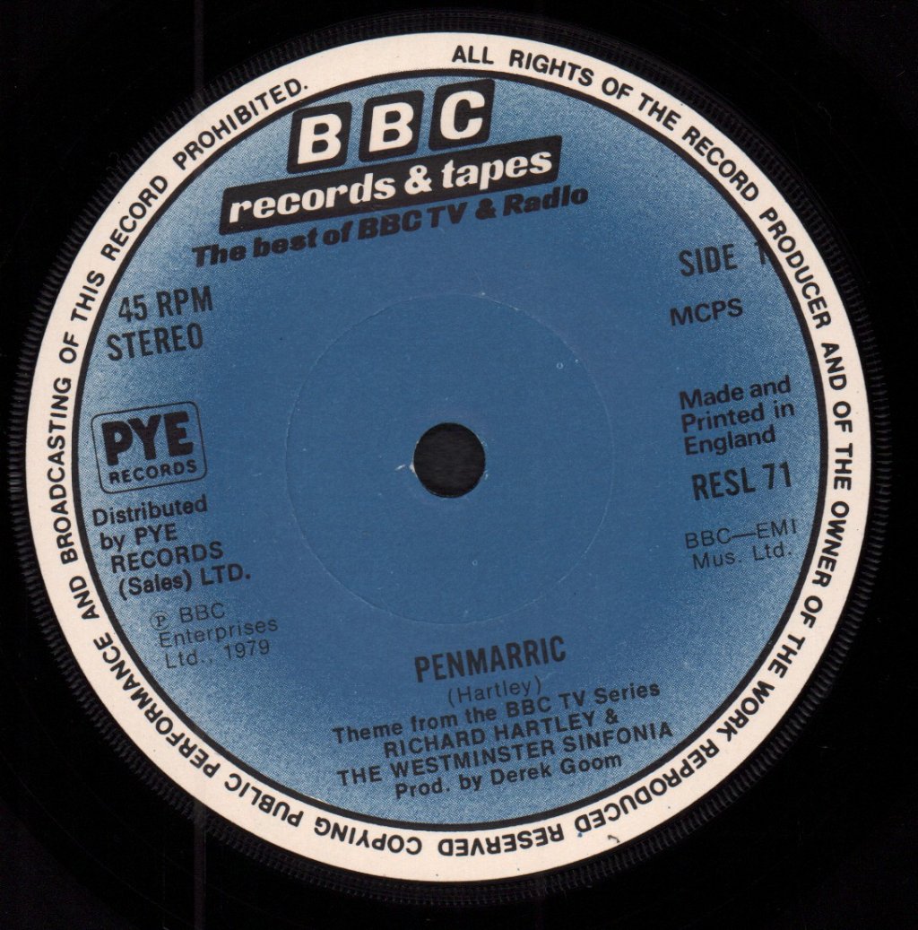 Richard Hartley and Westminster Sinfonia - Penmarric - 7 Inch