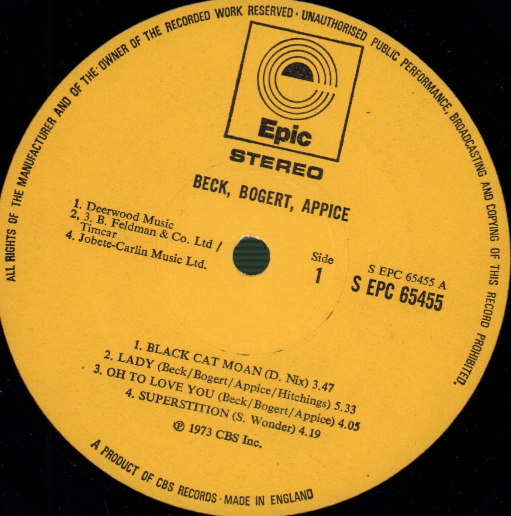 Beck Bogert And Appice - Beck Bogert And Appice - Lp
