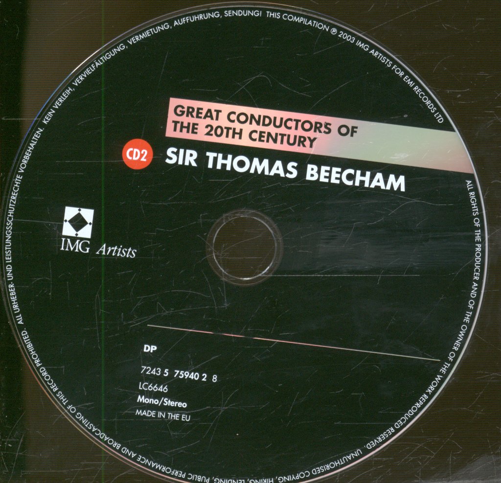 Sir Thomas Beecham - Great Conductors Of The 20th Century - Double Cd