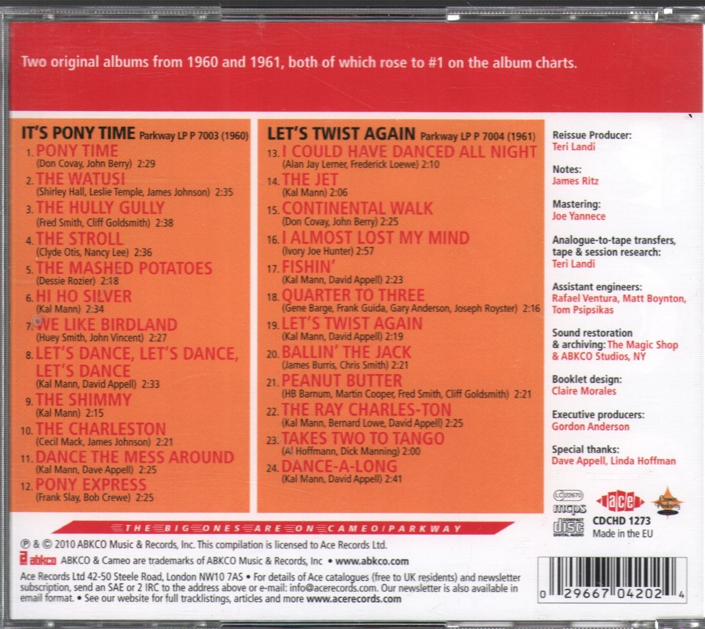 Chubby Checker - It's Pony Time / Let's Twist Again - Cd