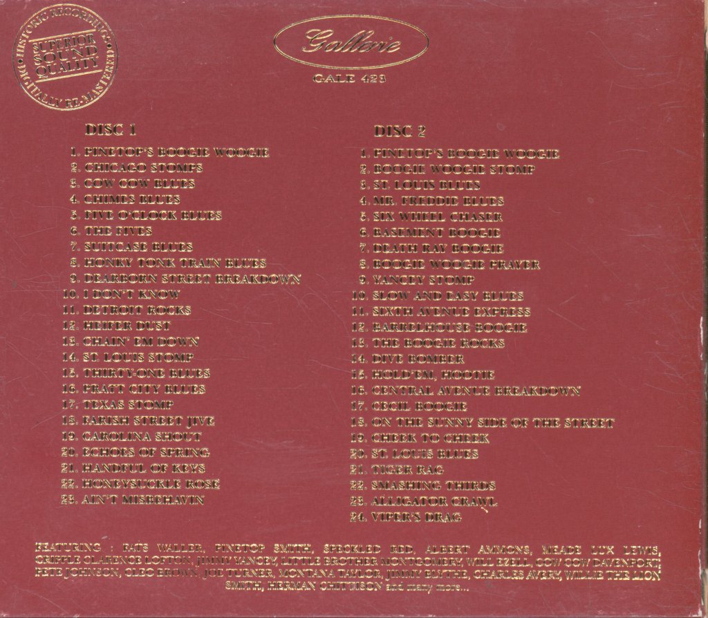 Various Artists - A Portrait Of Boogie Woogie Piano - Cd Set