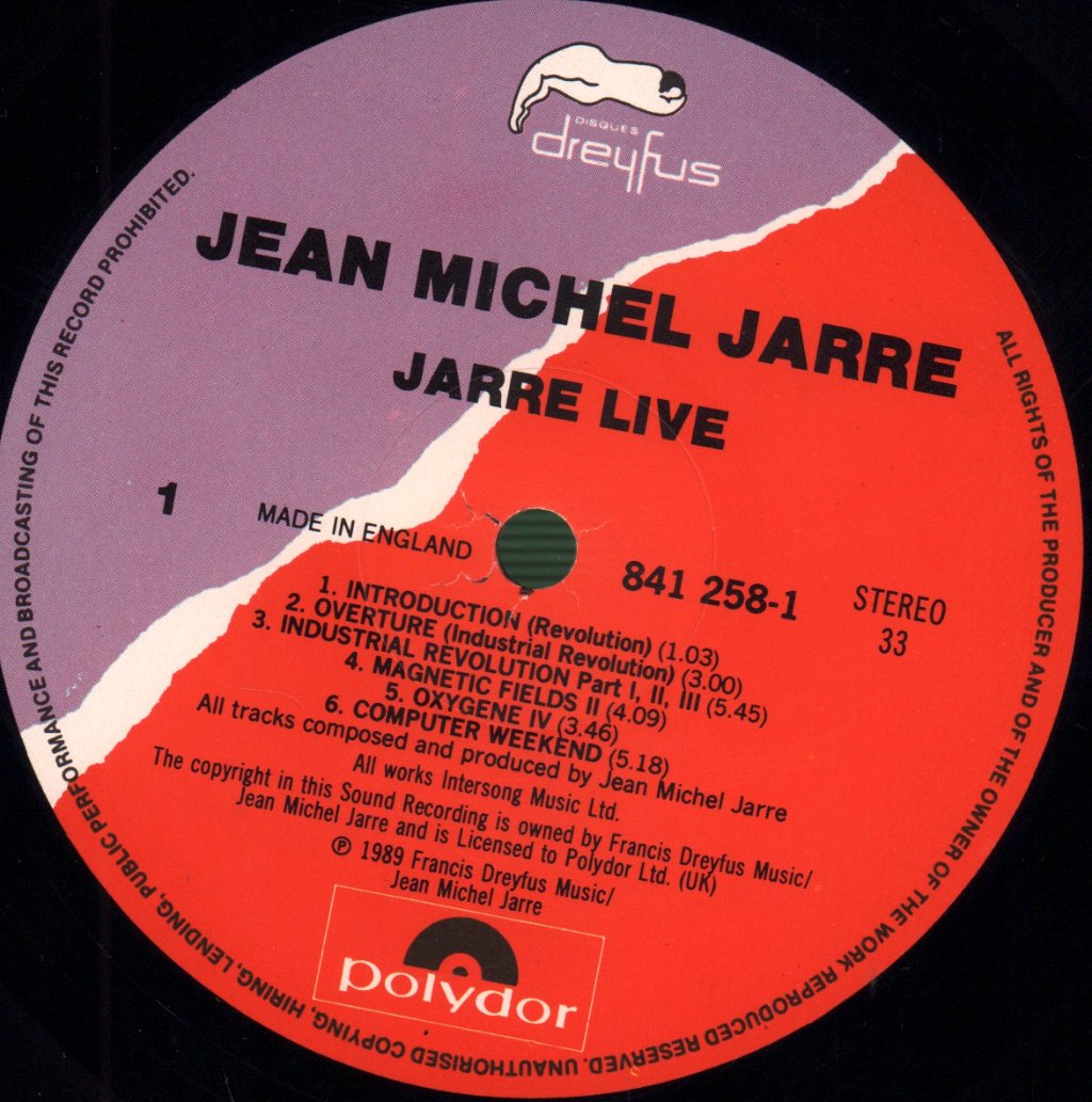 Jean-Michel Jarre - Jarre Live - Lp