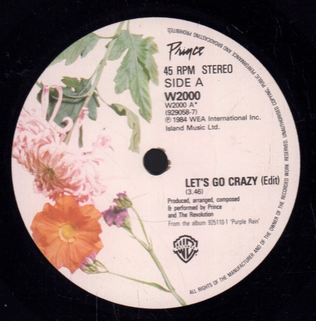 Prince - Let's Go Crazy - 7 Inch
