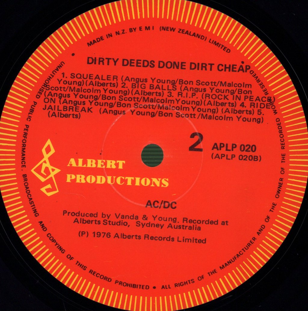AC/DC - Dirty Deeds Done Dirt Cheap - Lp