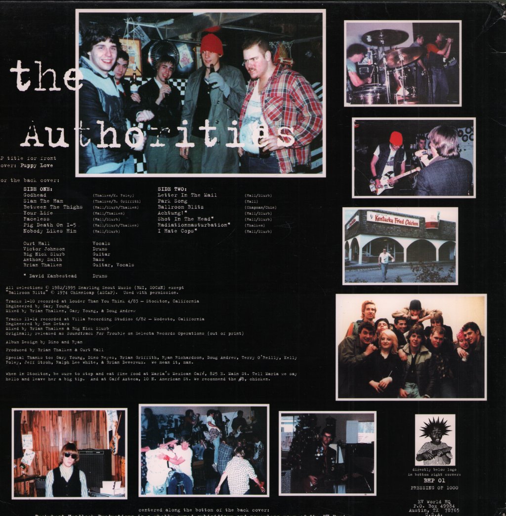 Authorities - Puppy Love - Lp