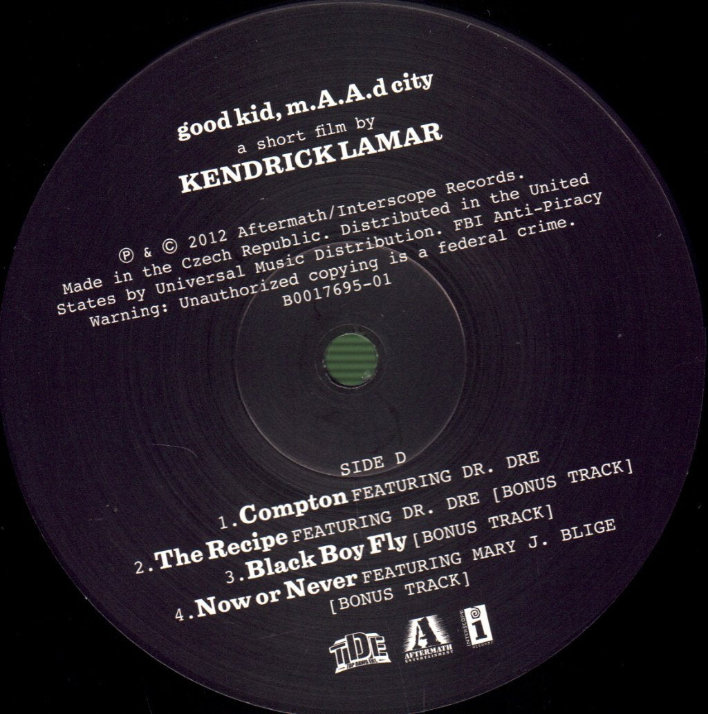 Kendrick Lamar - Good Kid M.a.a.d City - Double Lp
