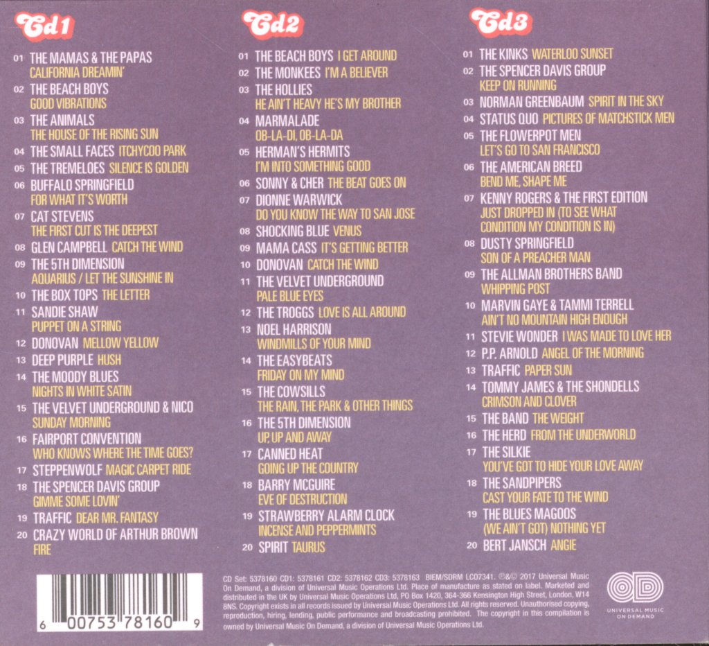Various Artists - 60s Summer Of Love - Cd Set