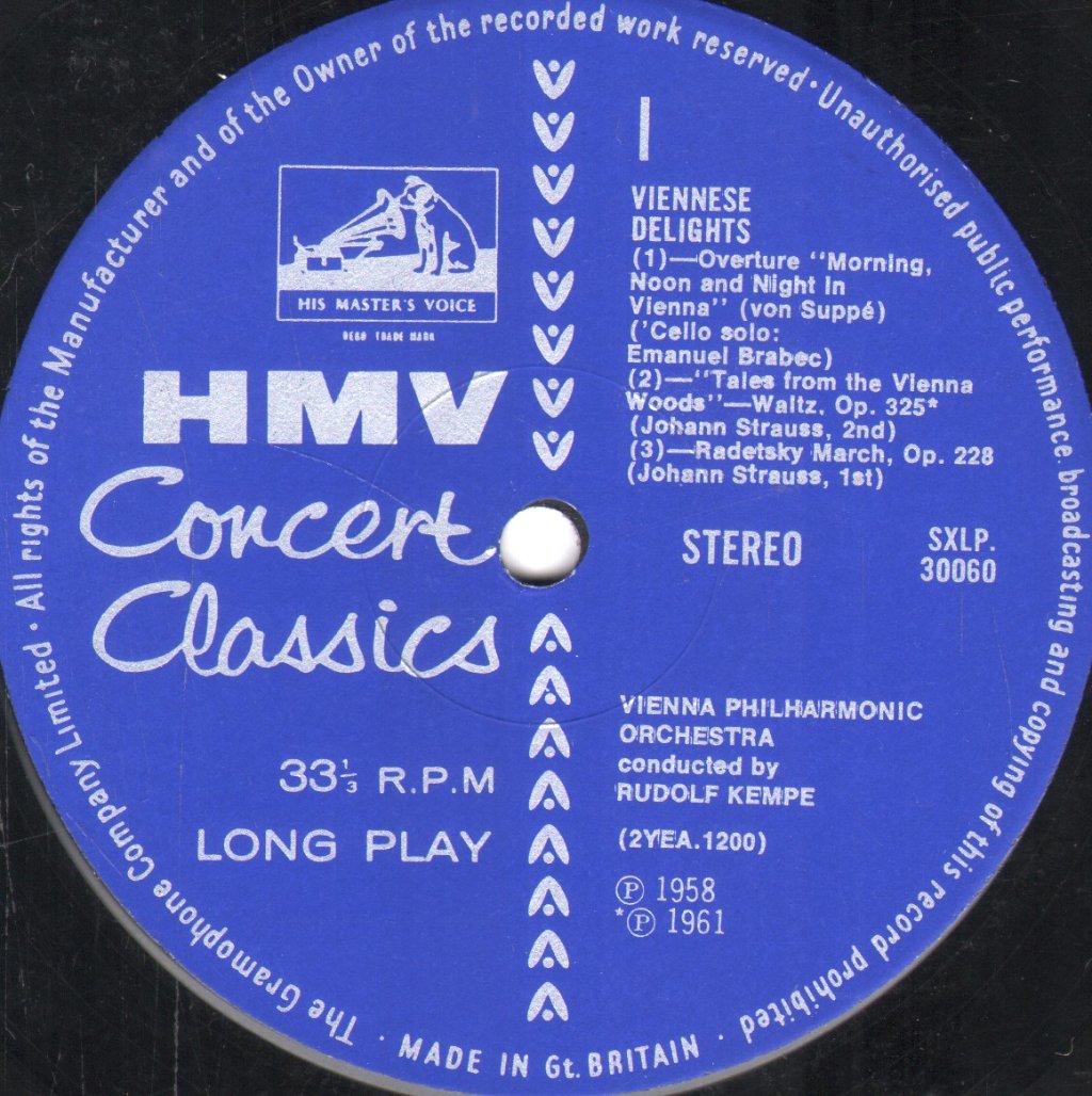 Rudolf Kempe / Vienna Philharmonic Orchestra - Viennese Delights - Lp
