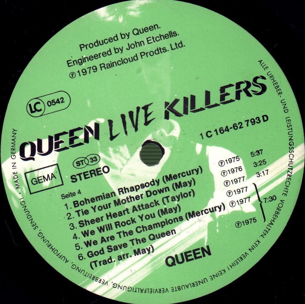 Queen - Live Killers - Double Lp