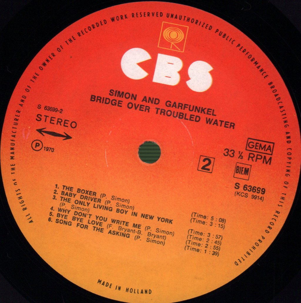 Simon And Garfunkel - Bridge Over Troubled Water - Lp