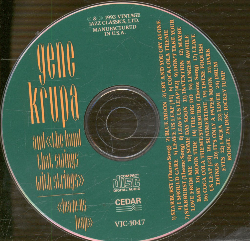 Gene Krupa And The Band That Swings With Strings - Leave Us Leap - Cd