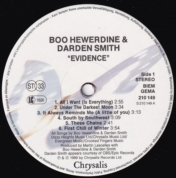 Boo Hewerdine And Darden Smith - Evidence - Lp