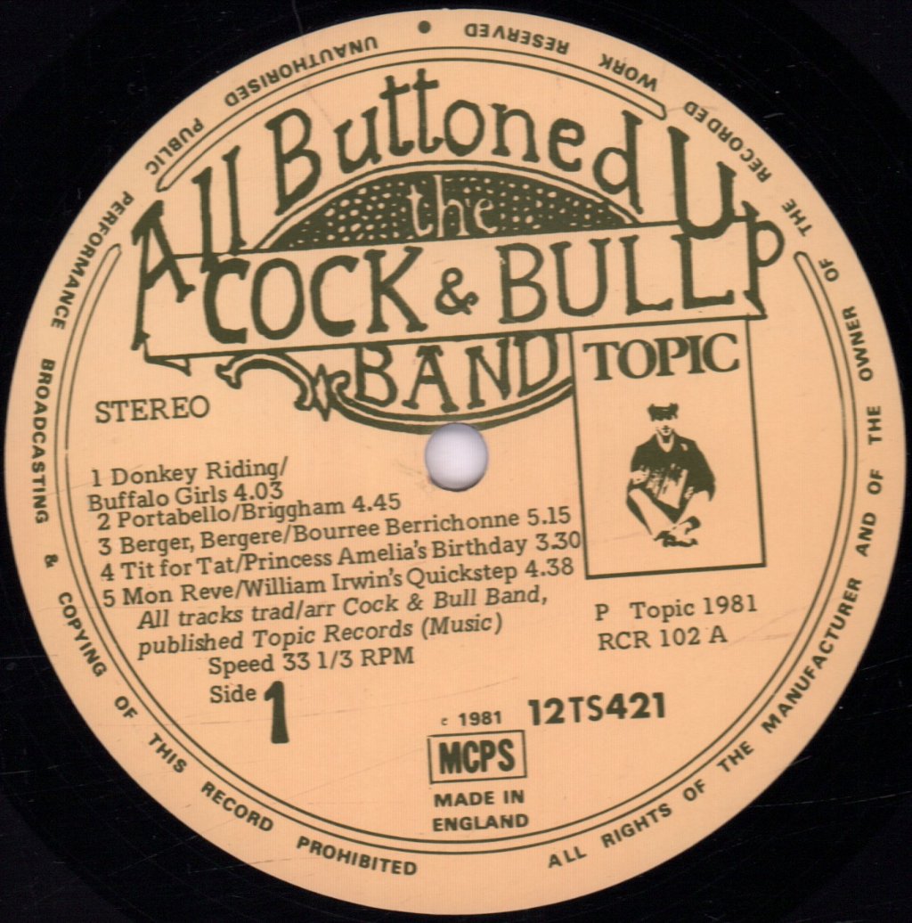 Hemlock Cock And Bull Band - All Buttoned Up - Lp