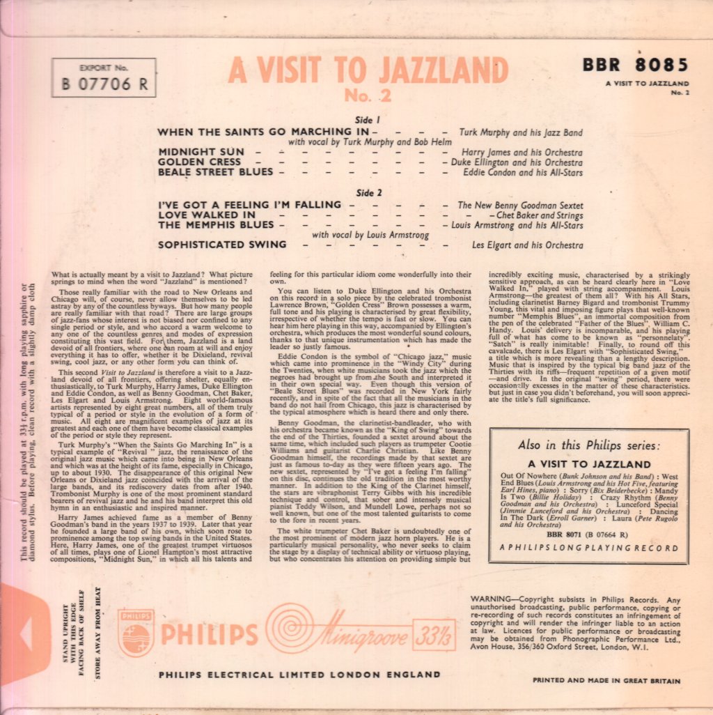Various Artists - A Visit To Jazzland No. 2 - Lp
