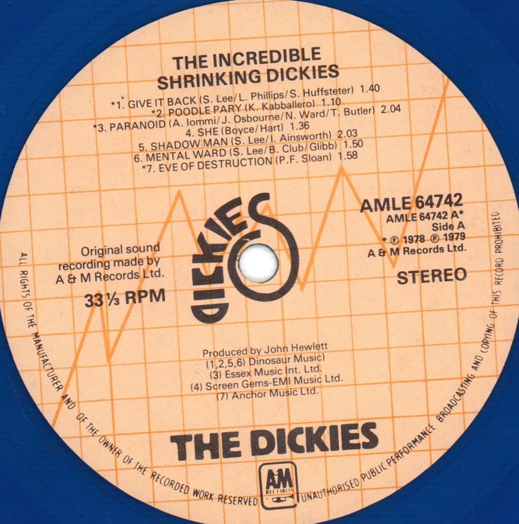 Dickies - Incredible Shrinking Dickies - Lp