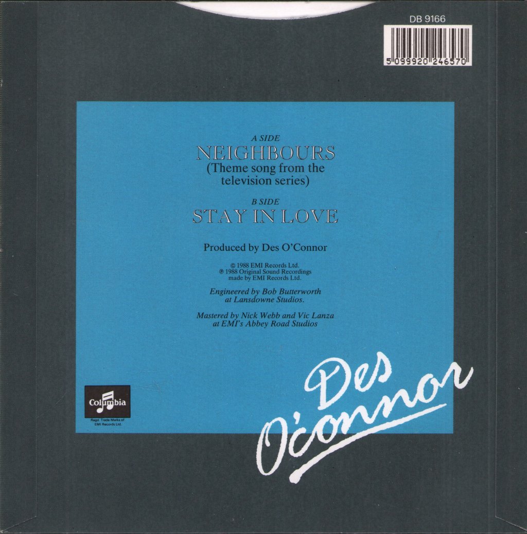Des O'Connor - Neighbours - 7 Inch