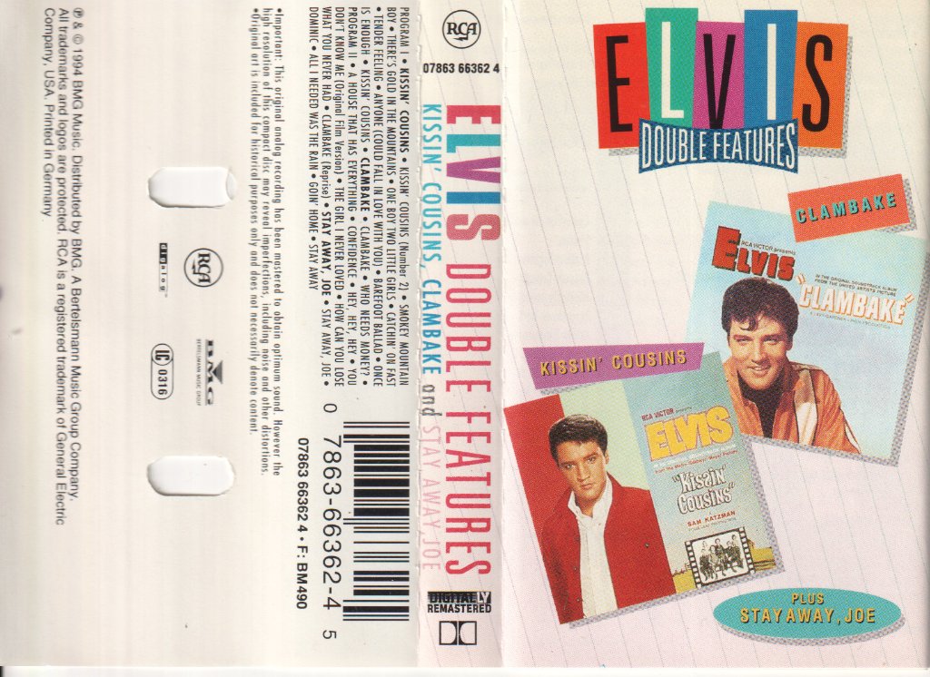 Elvis Presley - Kissin' Cousins, Clambake And Stay Away Joe - Cassette