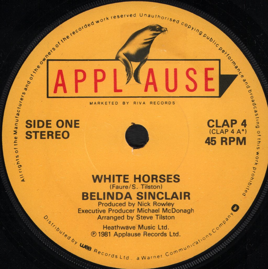 Belinda Sinclair - White Horses - 7 Inch