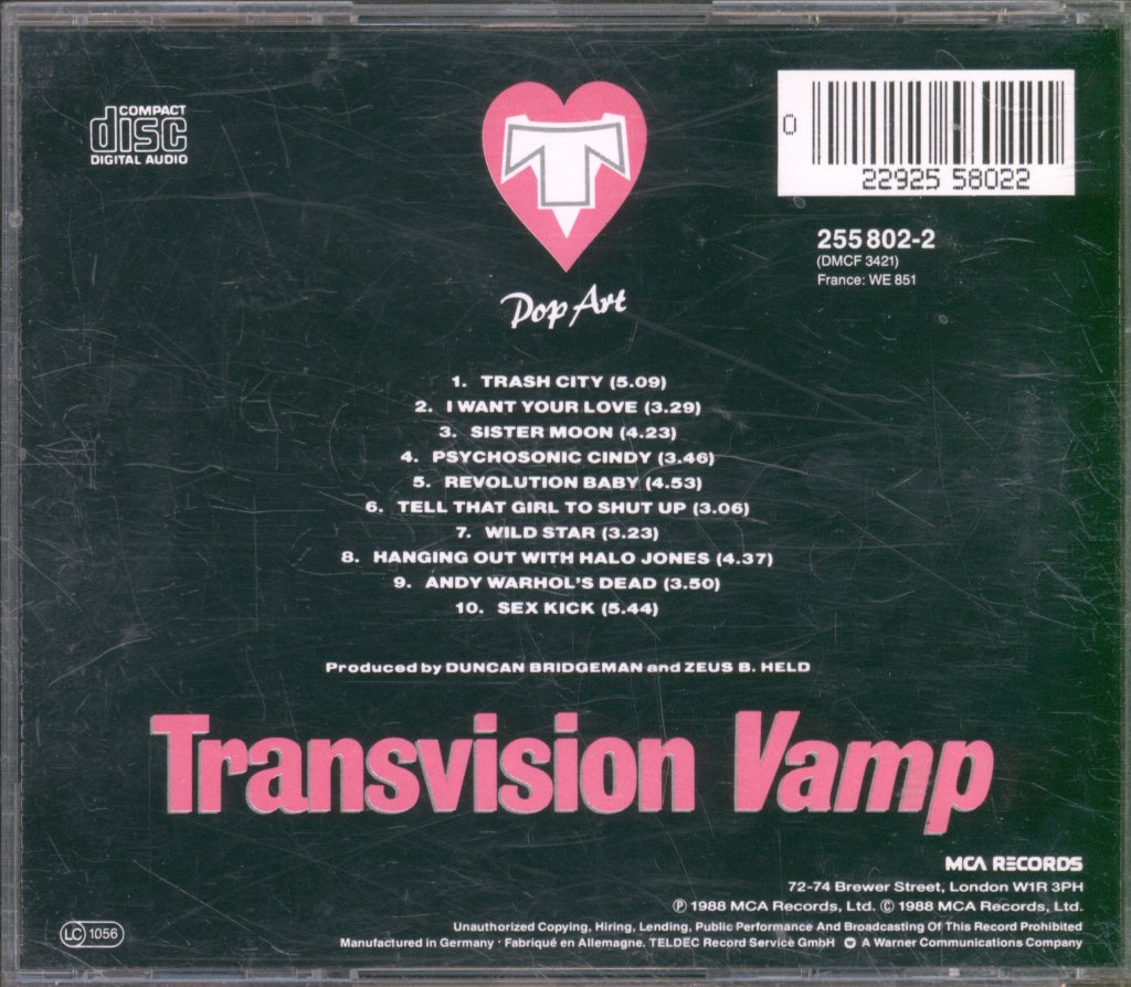 Transvision Vamp - Pop Art - Cd
