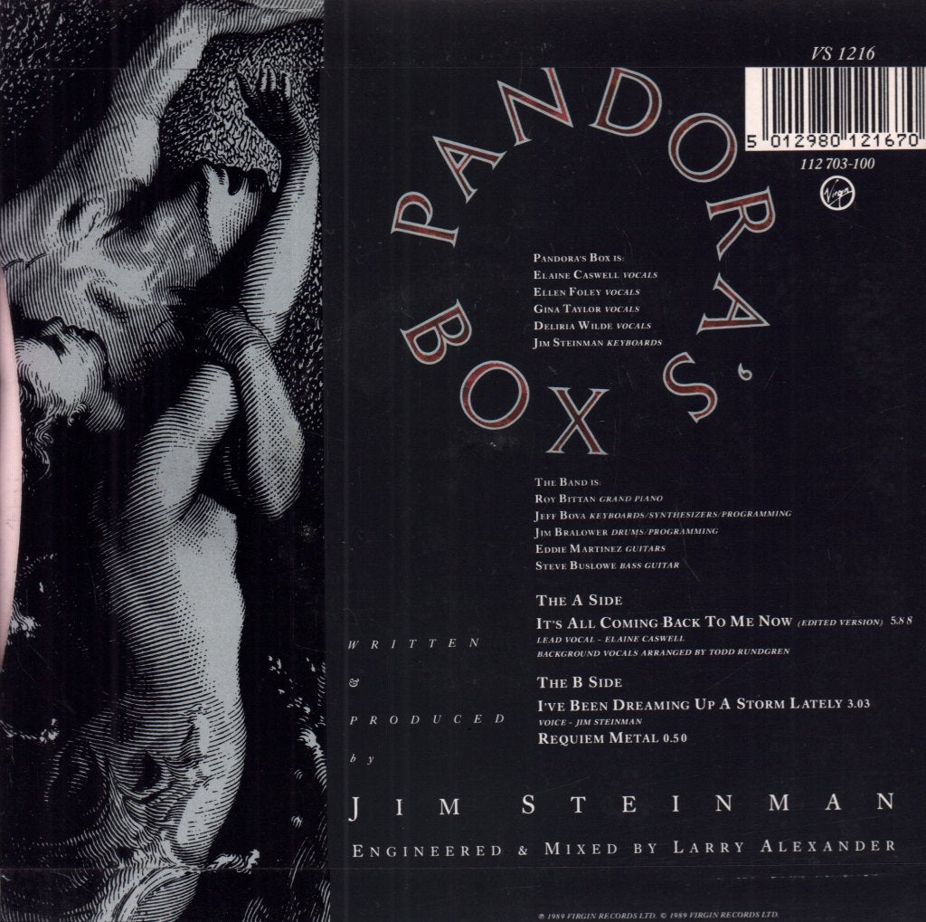 Pandora's Box (Us) - It's All Coming Back To Me Now - 7 Inch