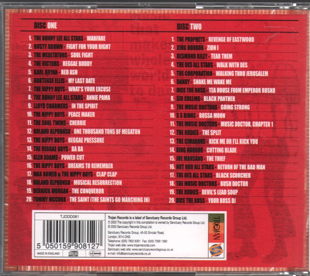 Various Artists - Dancehall '69 (40 Skinhead Reggae Rarities) - Double Cd