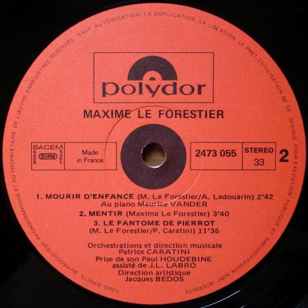 Maxime Le Forestier - Maxime Le Forestier - Lp