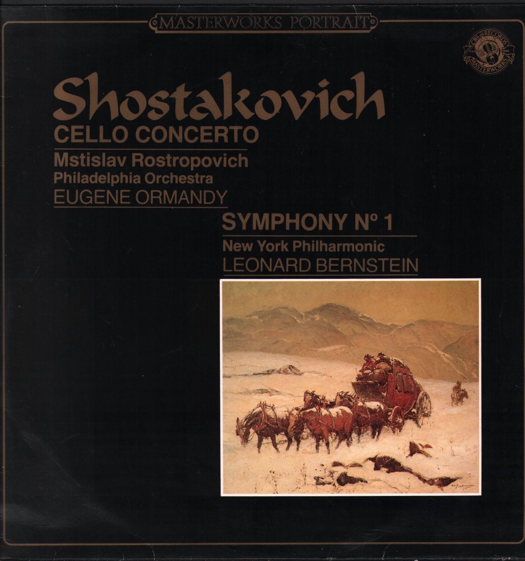 Mstislav Rostropovich / Eugene Ormandy - Shostakovitch - Cello Concerto / Symphony No.1 - Lp