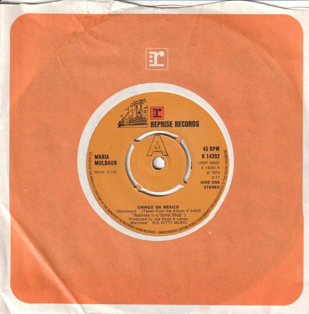 Maria Muldaur - Gringo En Mexico - 7 Inch