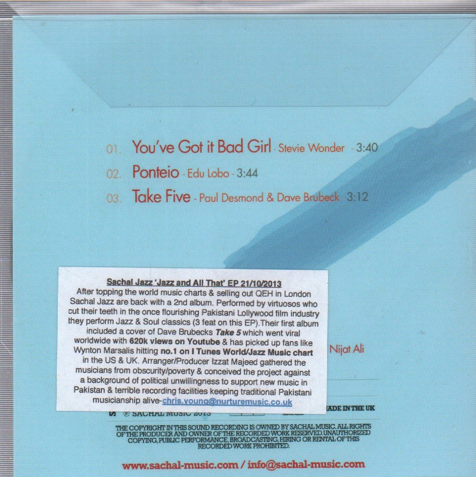 Sachal Studios Orchestra - Jazz And All That In Memory Of Dave Brubeck EP - Cdr