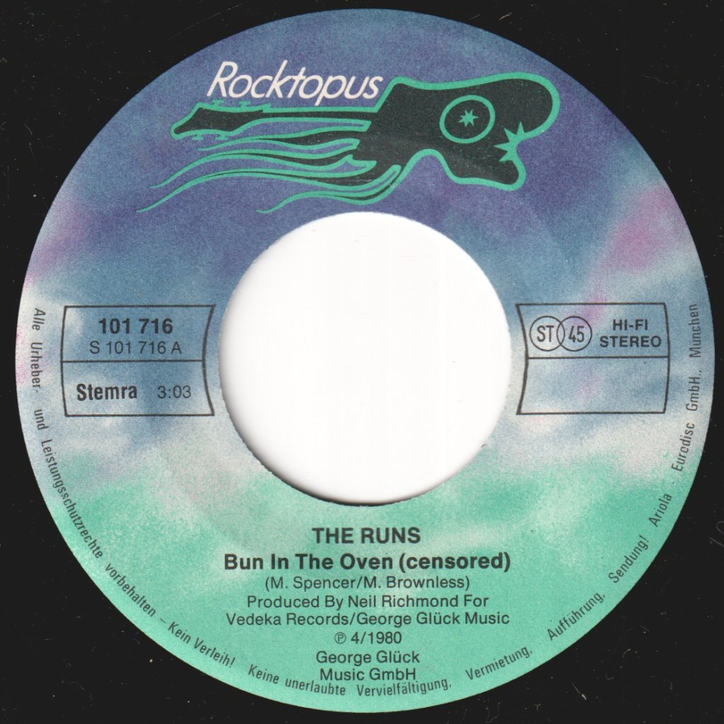 Runs - Bun In The Oven - 7 Inch