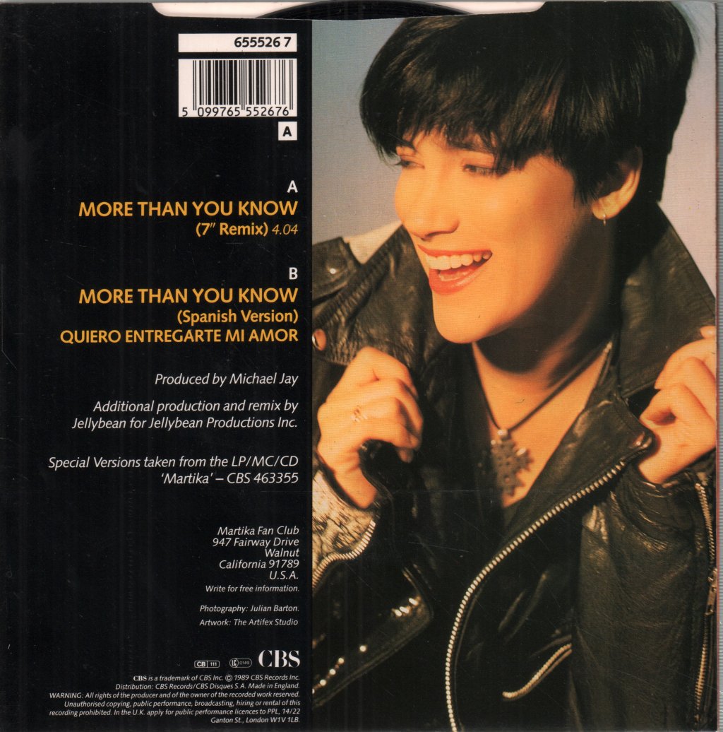 Martika - More Than You Know - 7 Inch