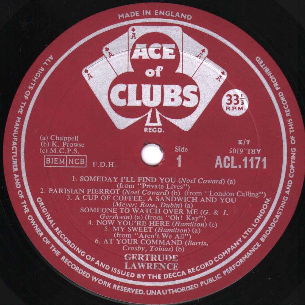 Gertrude Lawrence - Incomparable Gertrude Lawrence - Lp