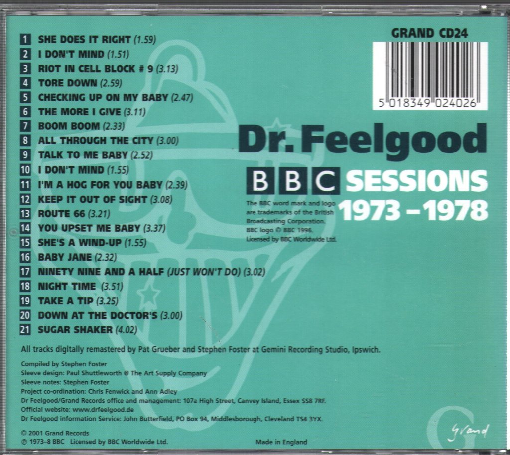 Dr. Feelgood - BBC Sessions 1973-1978 - Cd