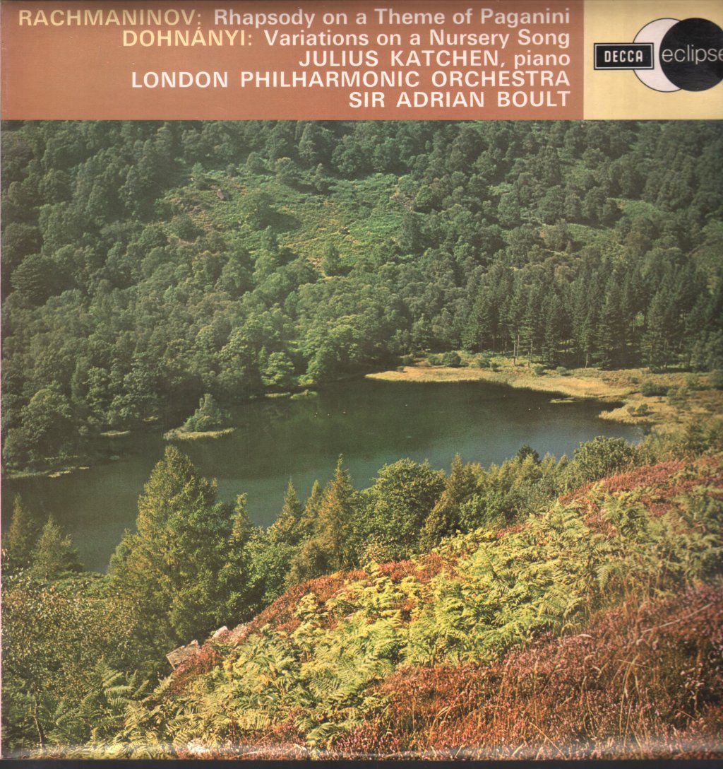 Julius Katchen / London Philharmonic Orchestra / Sir Adrian Boult - Rachmaninov - Rhapsody On A Theme Of Paganini / Dohnányi - Variations On A Nursery Tune - Lp