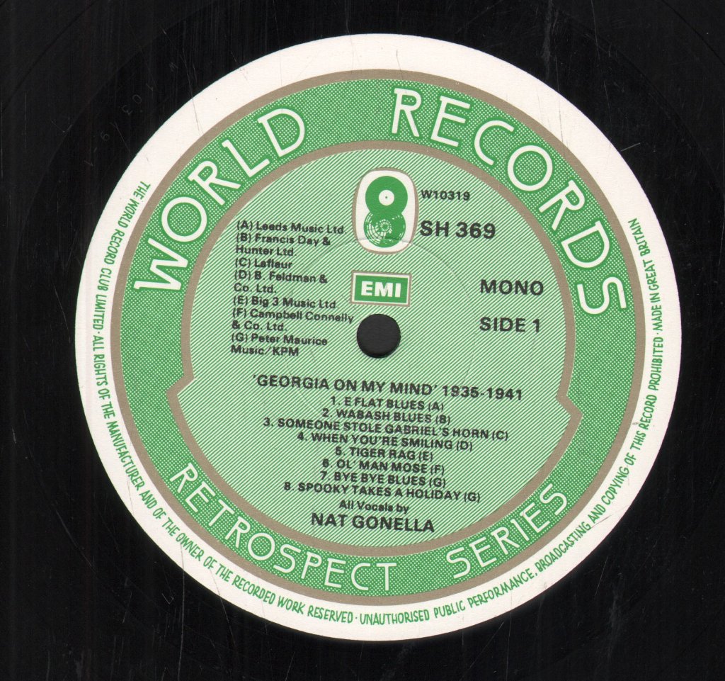 Nat Gonella And His Georgians - Georgia On My Mind - Lp