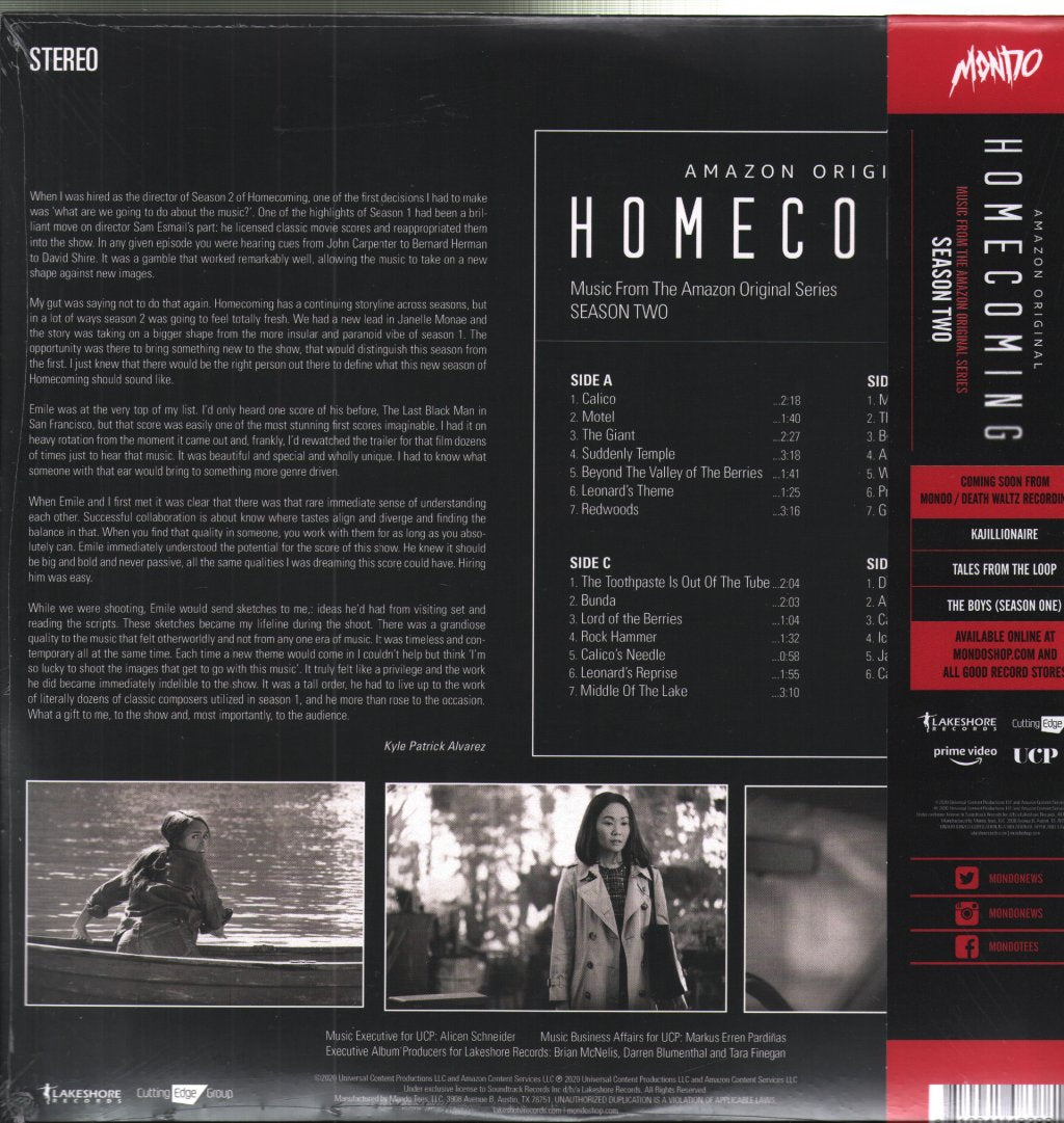 Emile Mosseri - Homecoming Season Two - Music From The Amazon Original Series - Double Lp