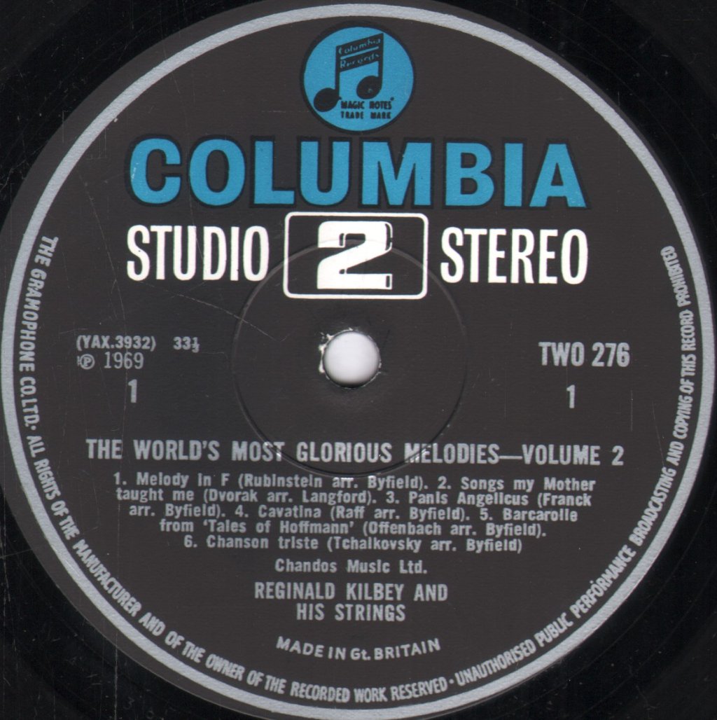 Reginald Kilbey And His Strings - World's Most Glorious Melodies Volume 2 - Lp