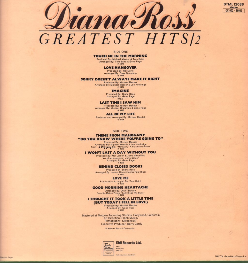 Diana Ross - Greatest Hits 2 - Lp