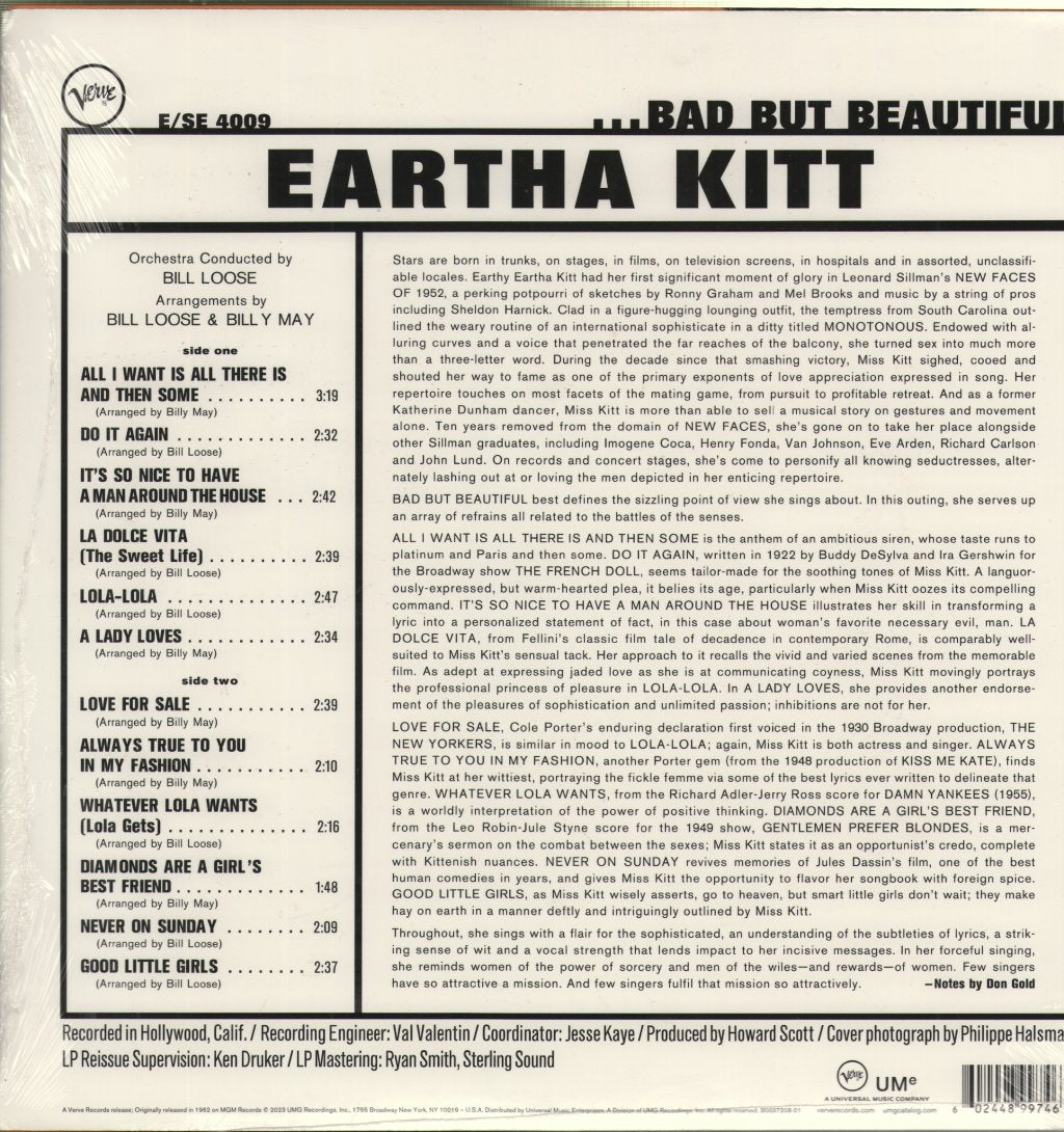 Eartha Kitt - Bad But Beautiful - Lp