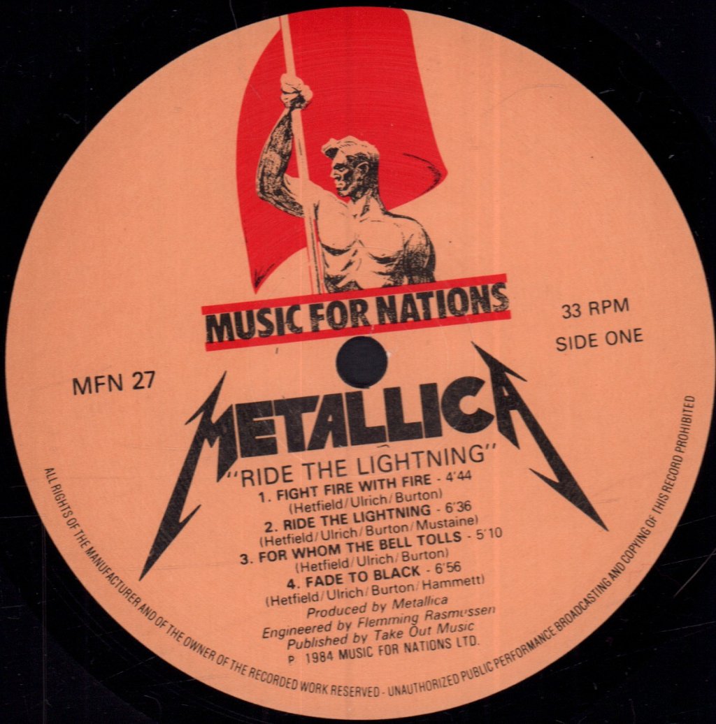 Metallica - Ride The Lightning - Lp