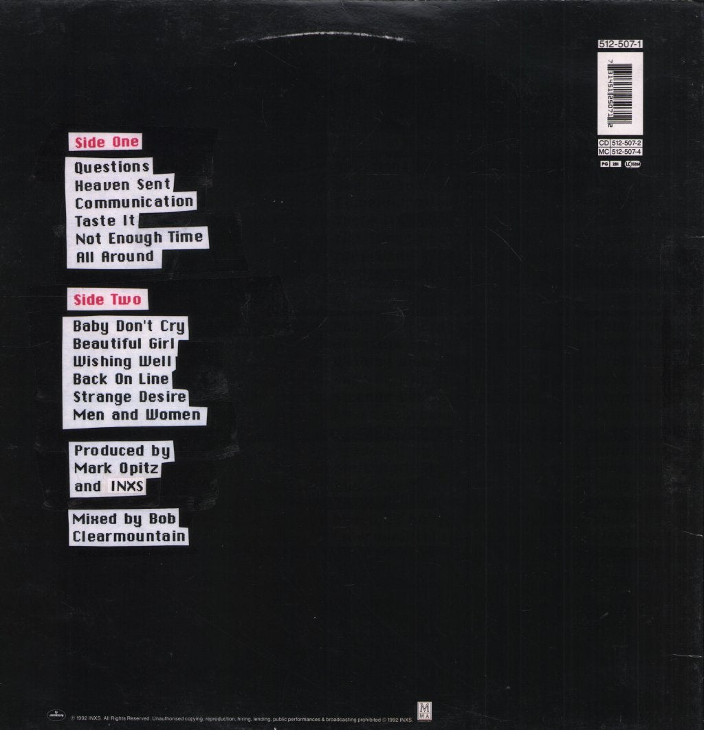 INXS - Welcome To Wherever You Are - Lp