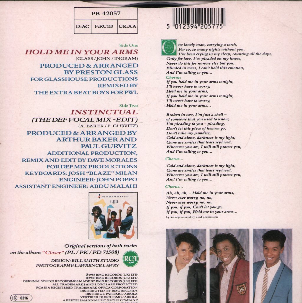 Imagination (80'S Pop Group) - Hold Me In Your Arms - 7 Inch