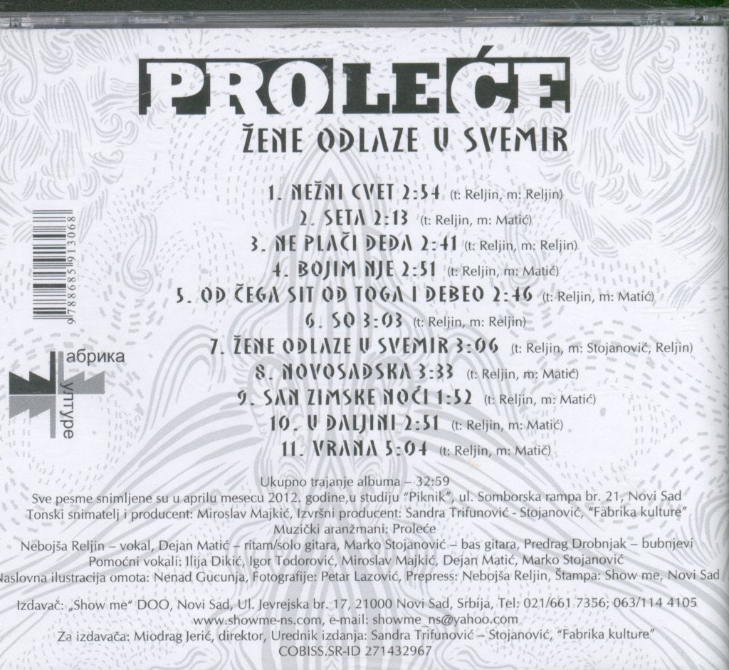 Prolece - Žene Odlaze U Svemir - Cd