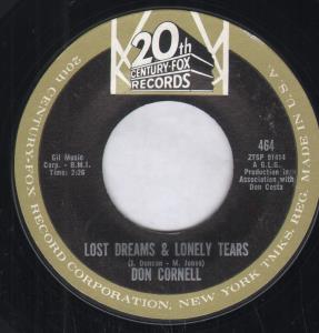 Don Cornell - Lost Dreams And Lonely Tears - 7 Inch