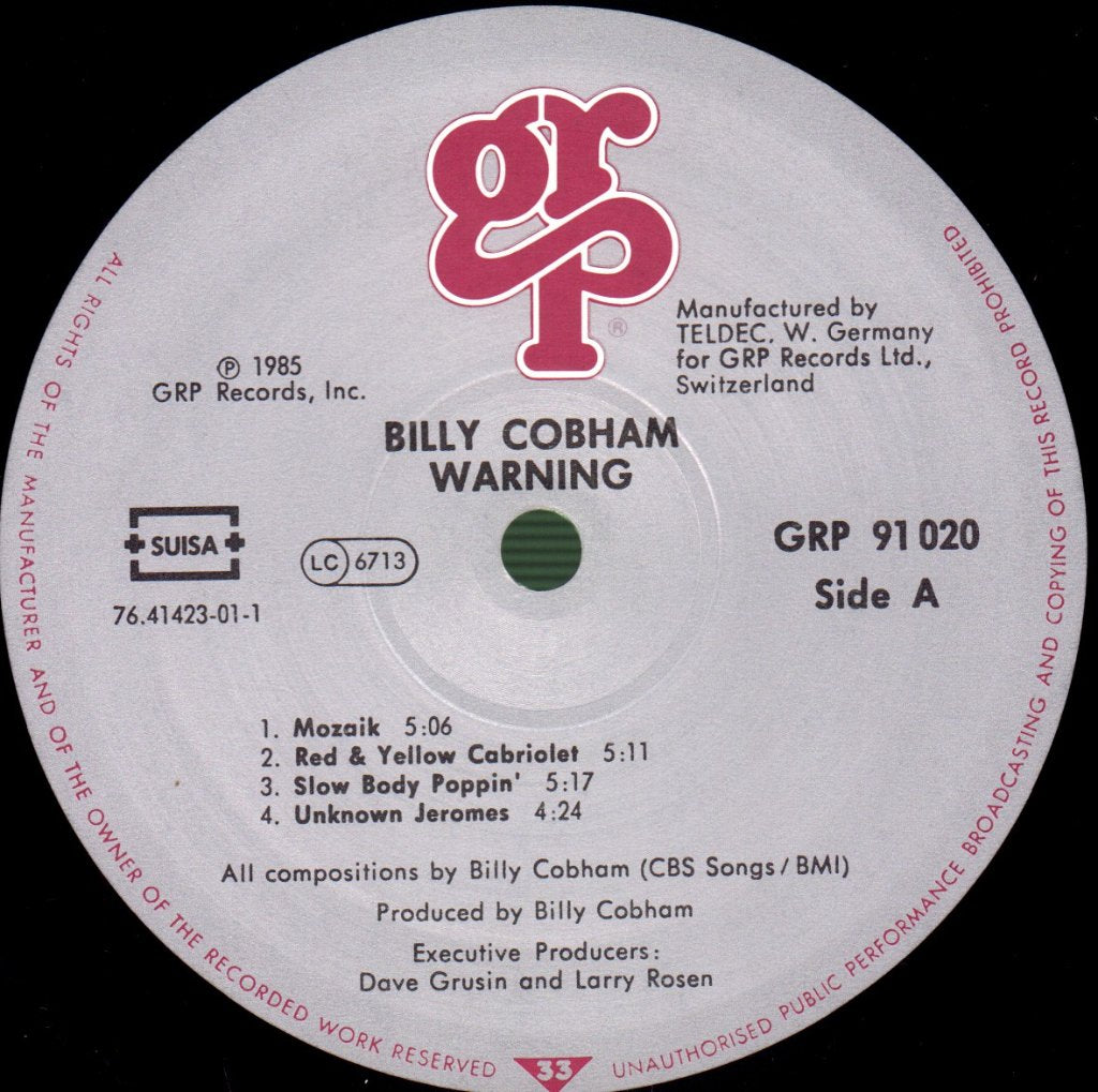 Billy Cobham - Warning - Lp
