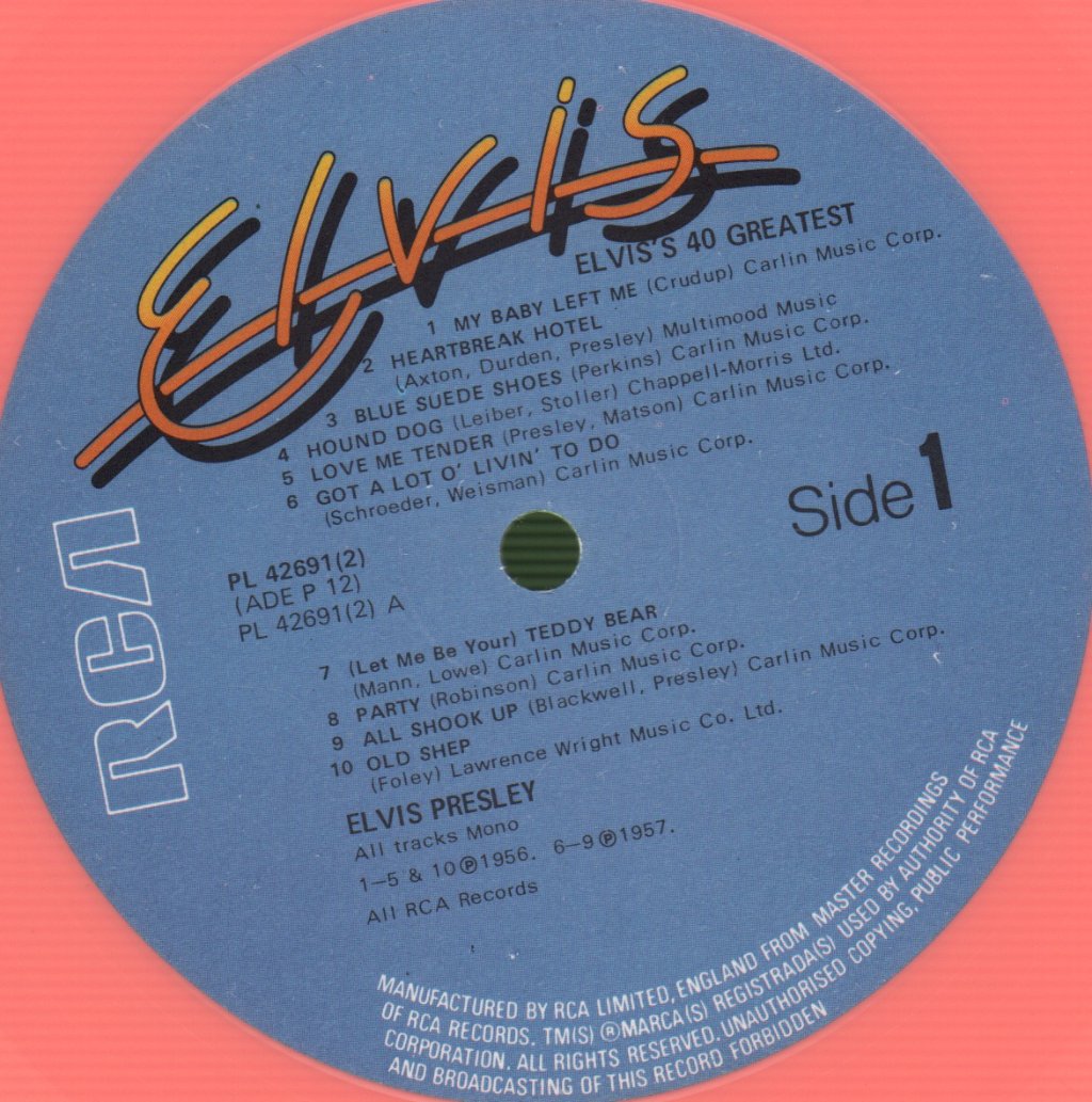 Elvis Presley - 40 Greatest - Double Lp